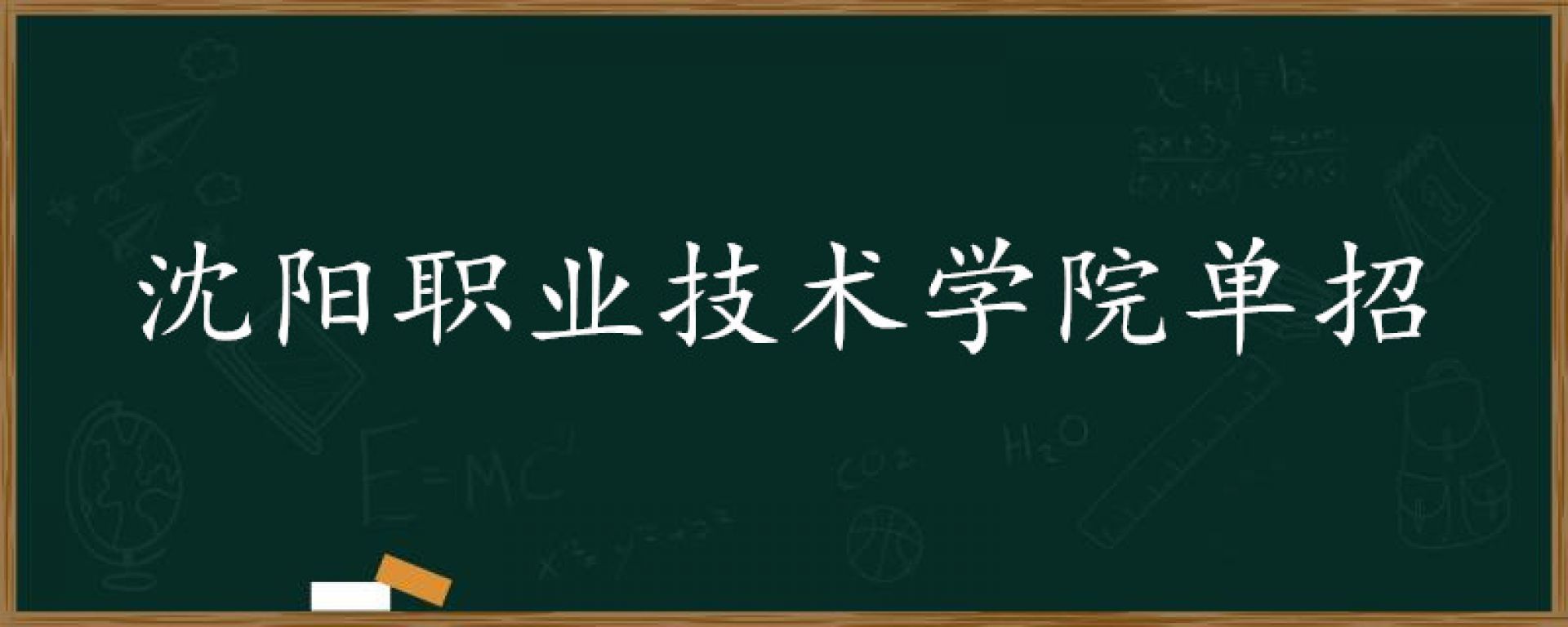 沈阳职业技术学院单招