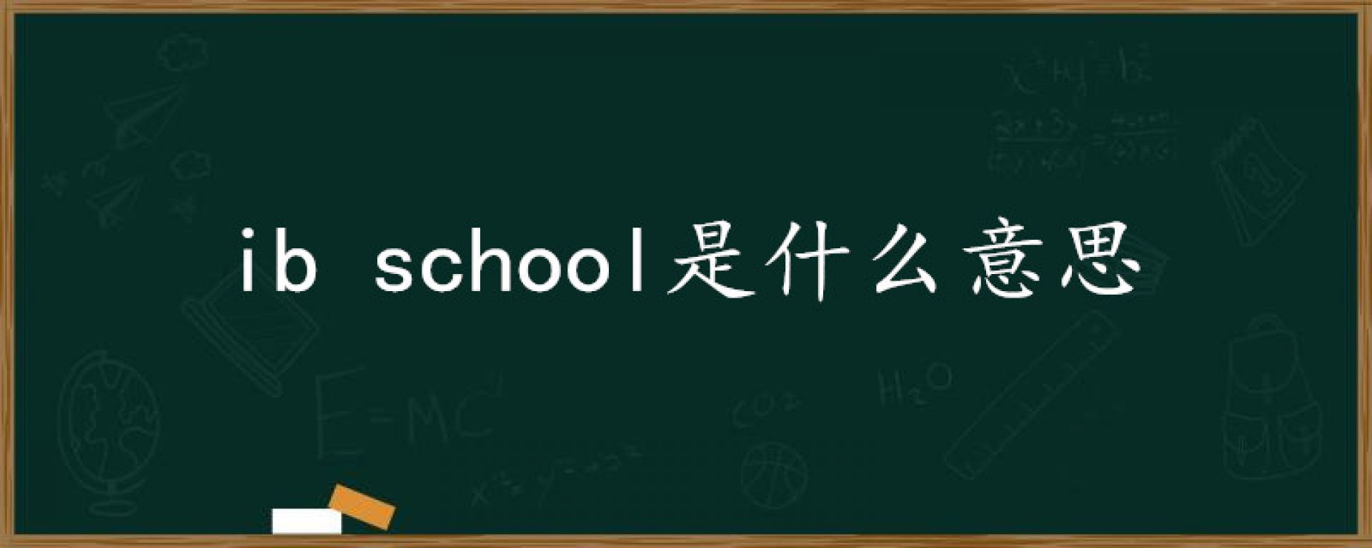 ib school是什么意思