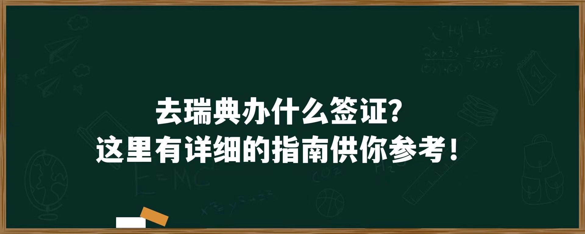 去瑞典办什么签证？这里有详细的指南供你参考！