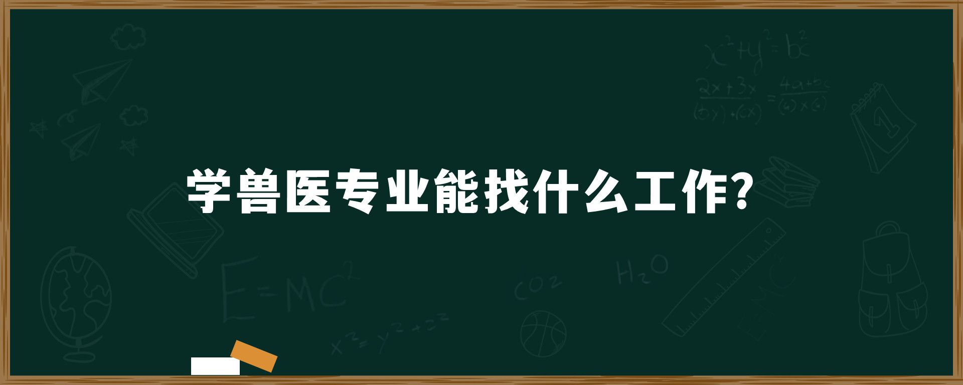 学兽医专业能找什么工作？