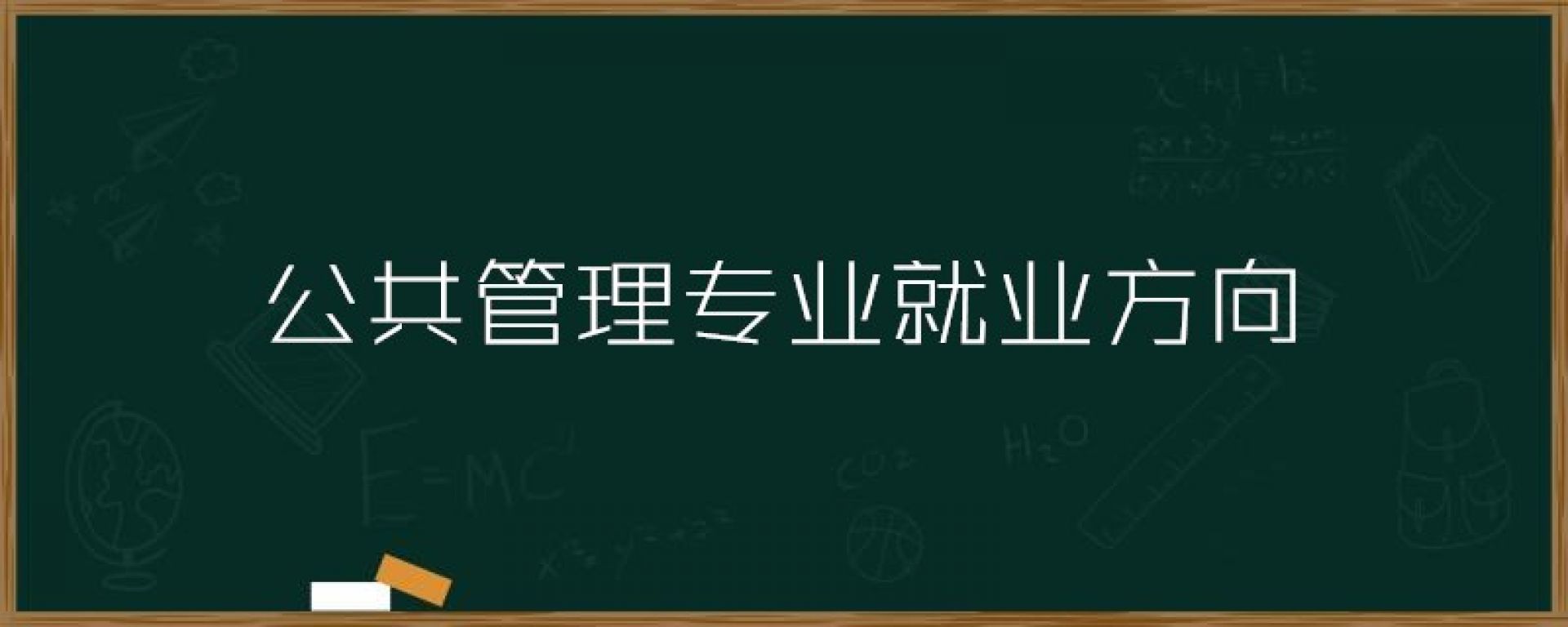 公共管理专业就业方向