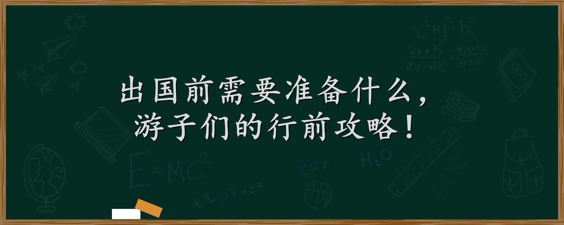 出国前需要准备什么，游子们的行前攻略！