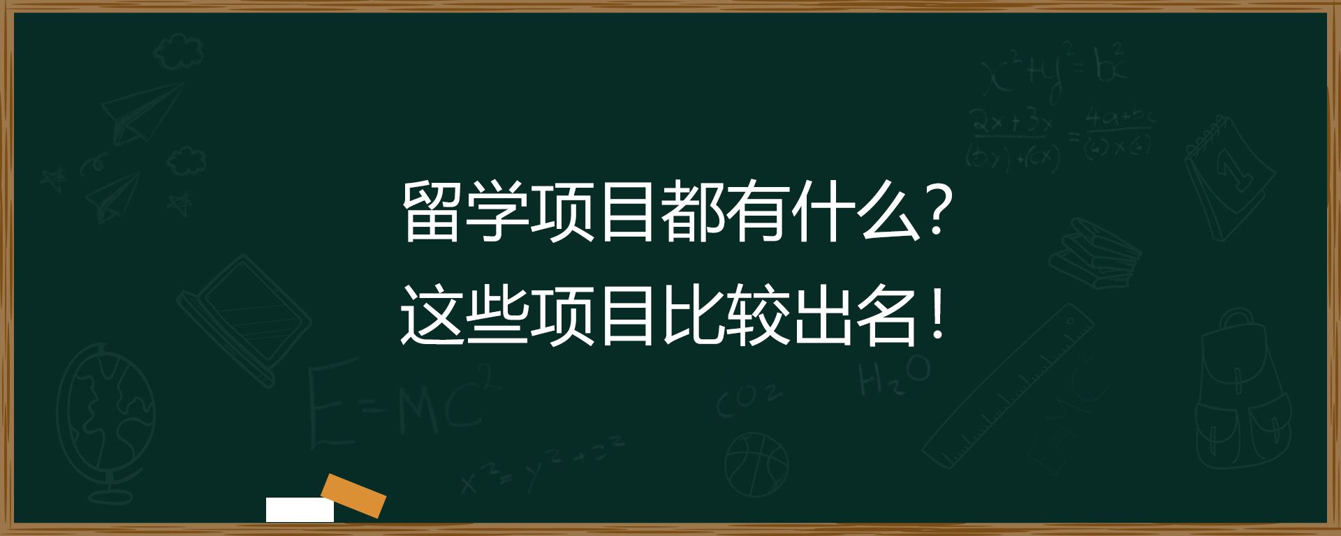 留学项目都有什么？这些项目比较出名！