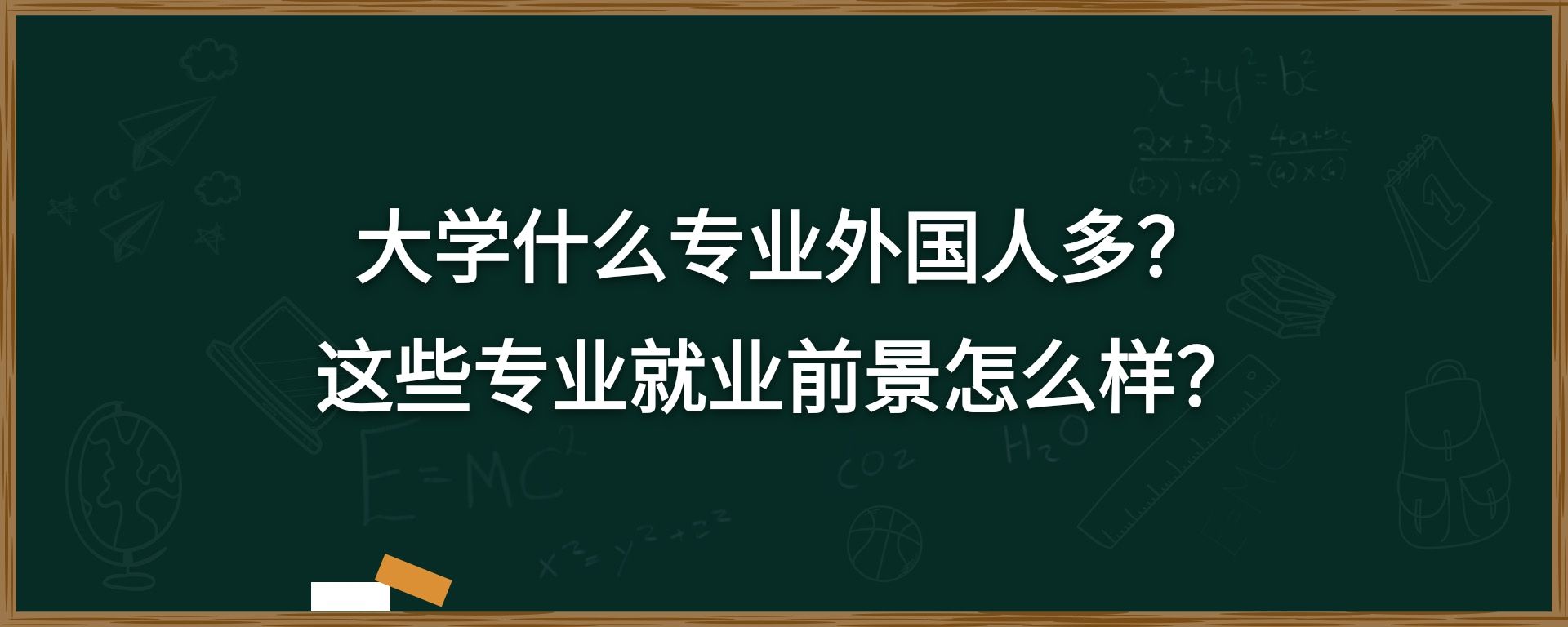 大学什么专业外国人多？这些专业就业前景怎么样？