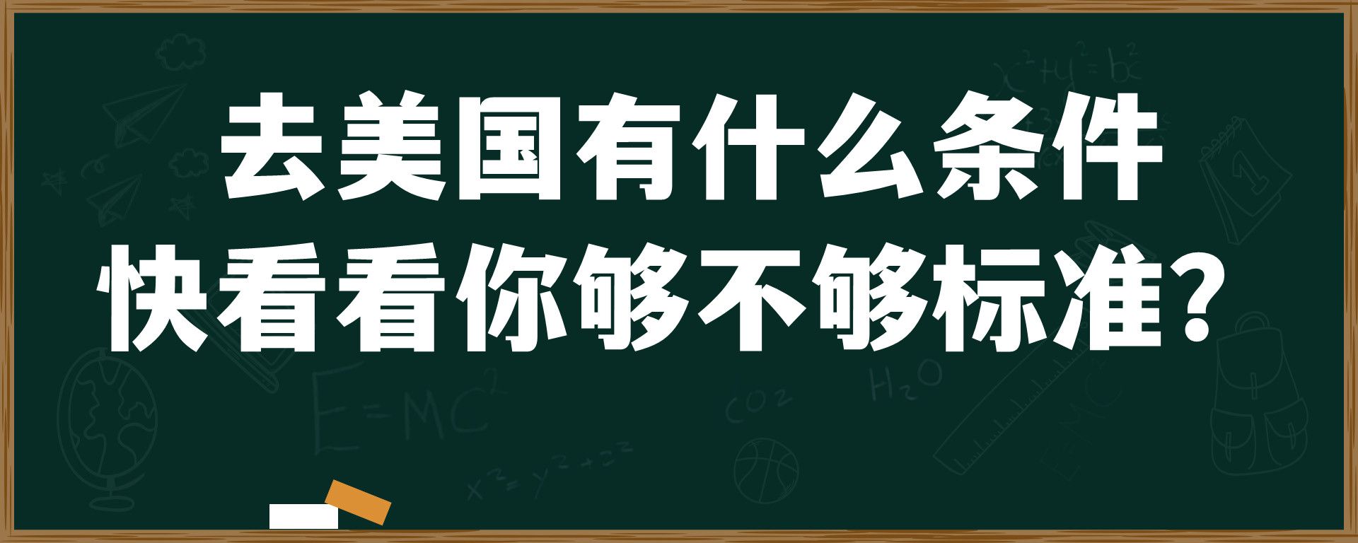 去美国有什么条件 快看看你够不够标准？