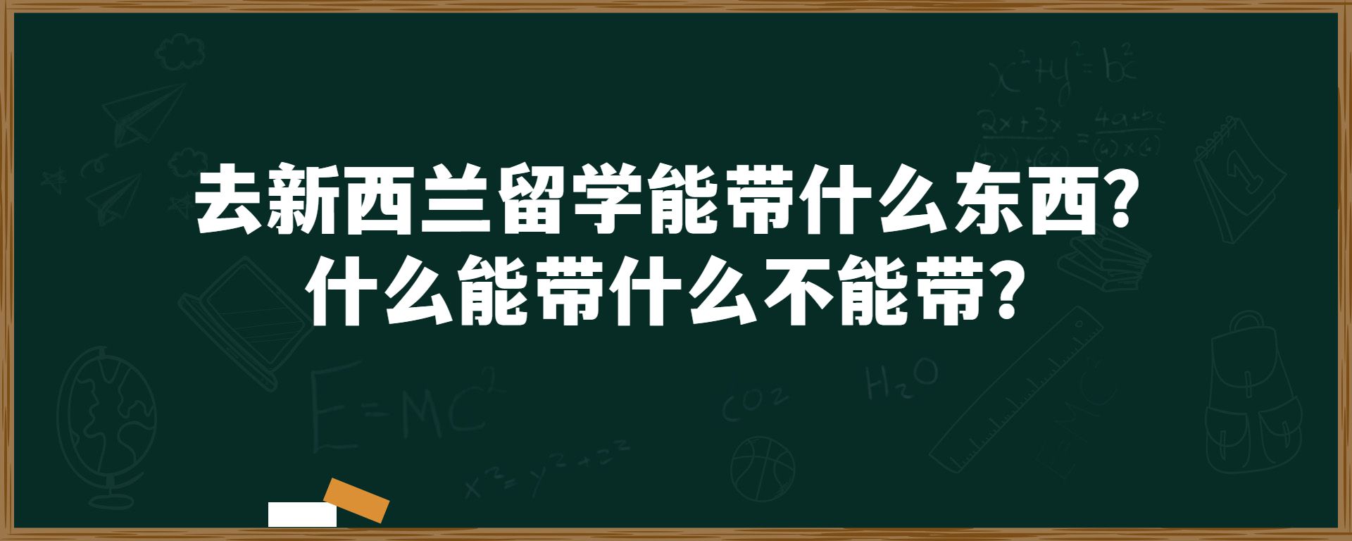 去新西兰留学能带什么东西?什么能带什么不能带?