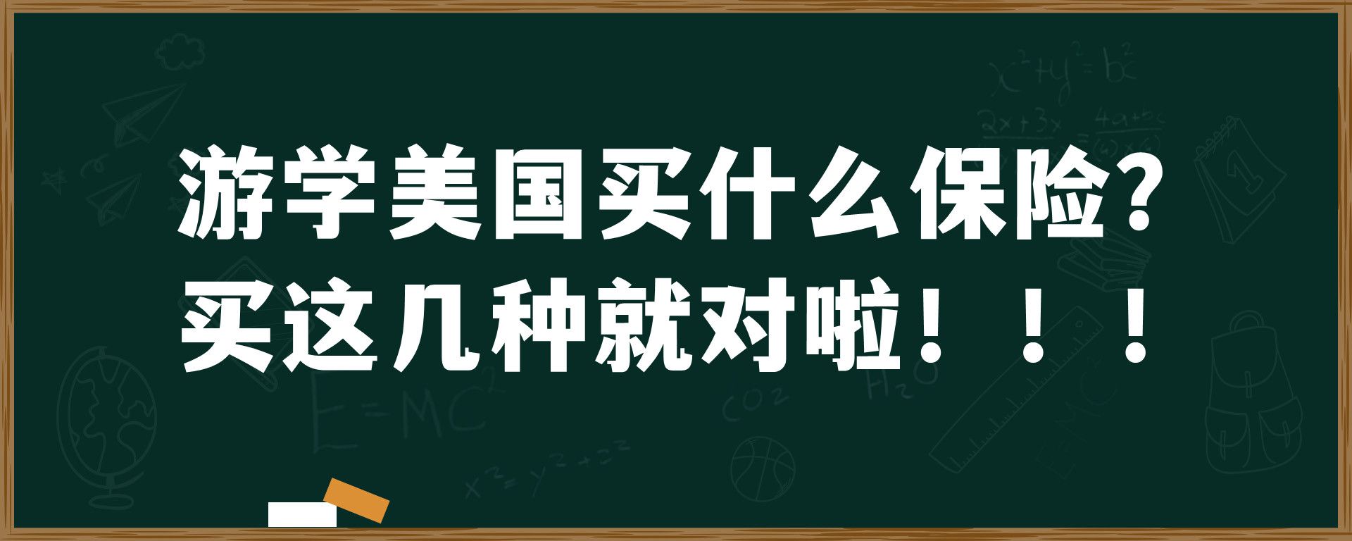 游学美国买什么保险？买这几种就对啦！！！