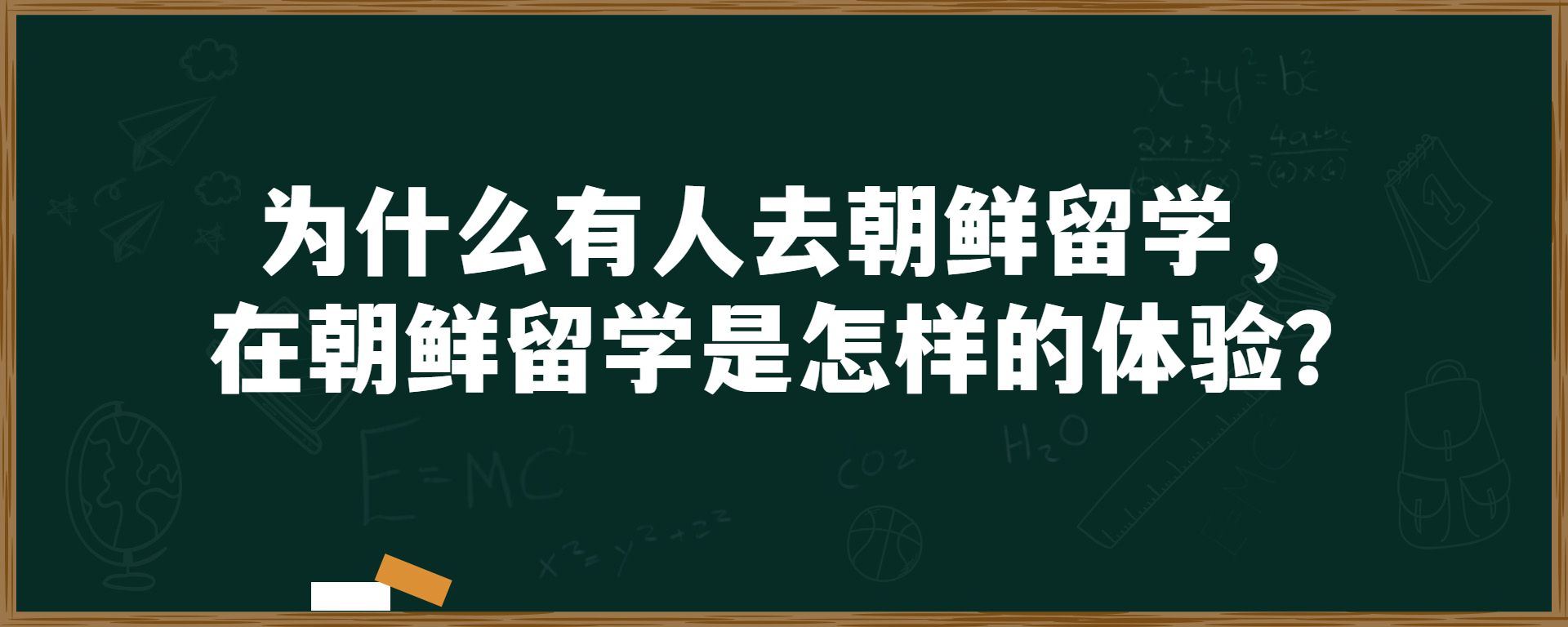 为什么有人去朝鲜留学，在朝鲜留学是怎样的体验？