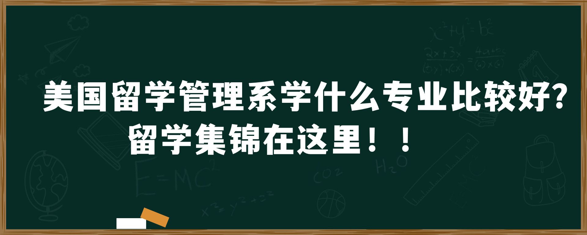 美国留学管理系学什么专业比较好？留学集锦在这里！！