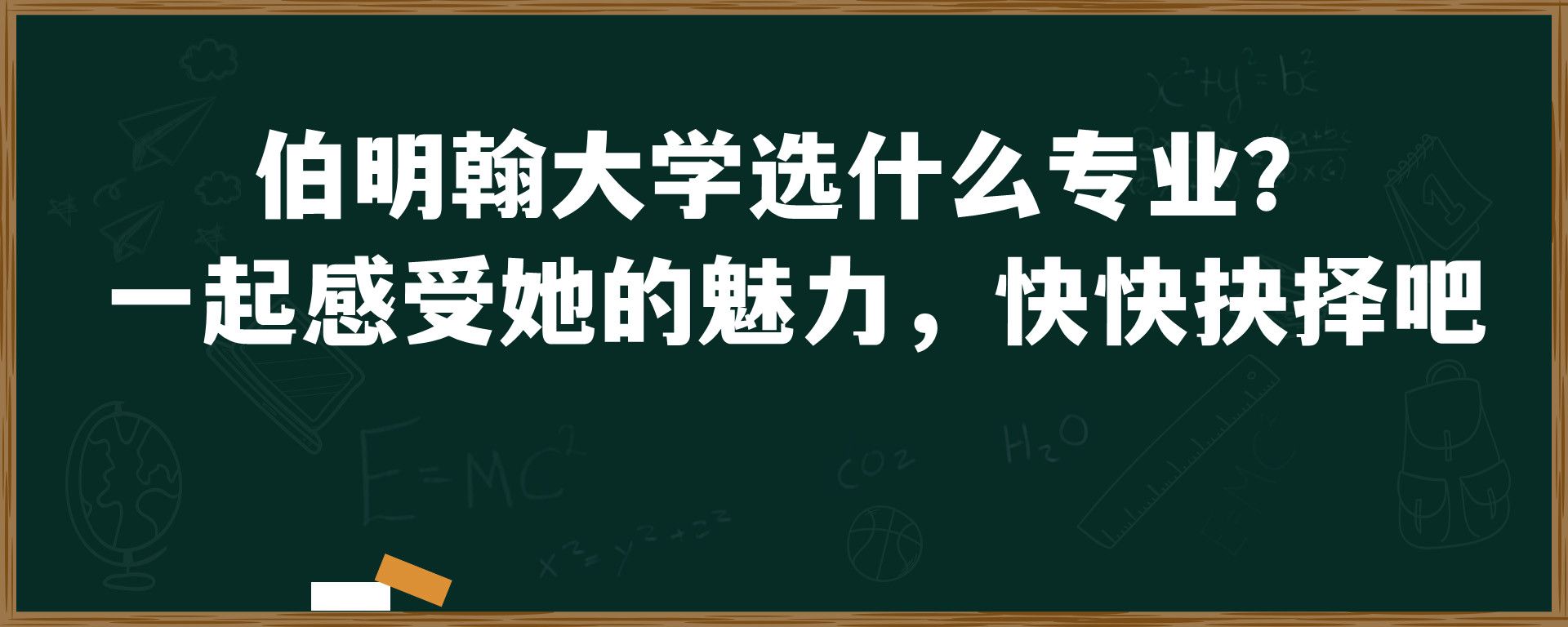 伯明翰大学选什么专业？ 一起感受她的魅力，快快抉择吧