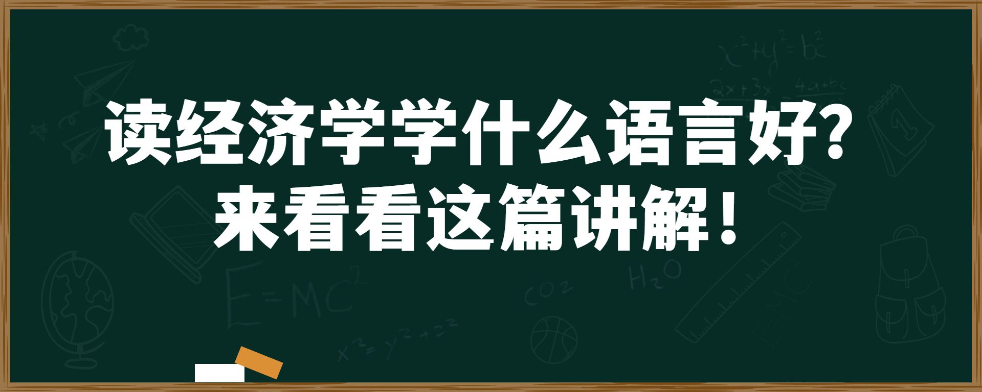 读经济学学什么语言好？来看看这篇讲解！