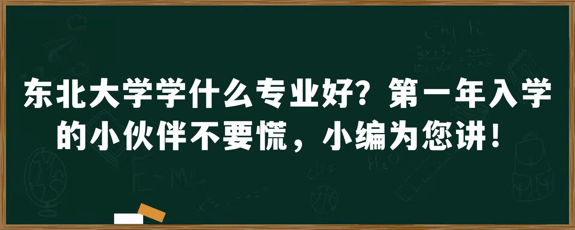 东北大学学什么专业好？第一年入学的小伙伴不要慌，小编为您讲！