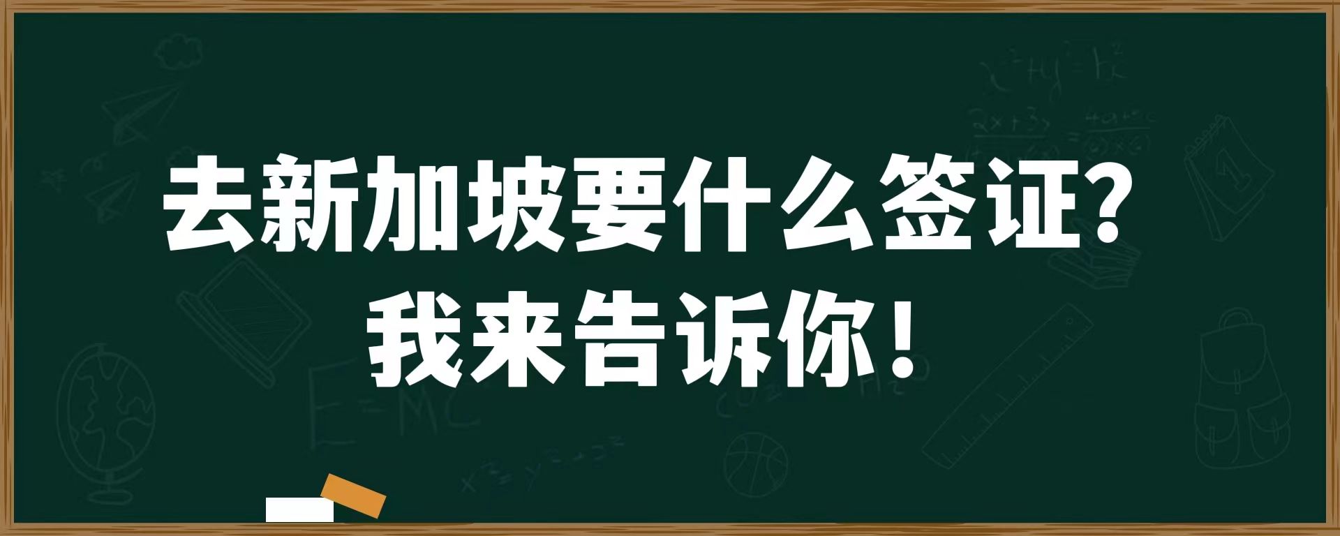 去新加坡要什么签证？我来告诉你！