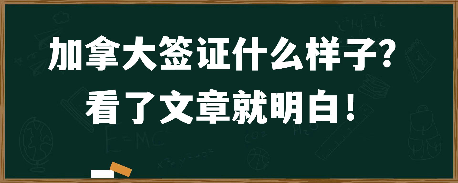 加拿大签证什么样子？ 看了文章就明白！