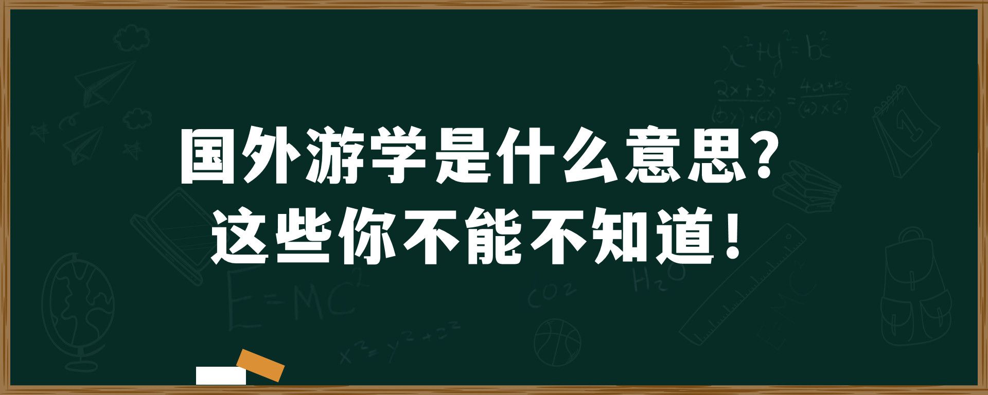 国外游学是什么意思？这些你不能不知道！