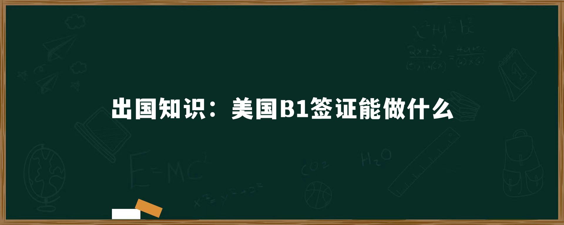 出国知识：美国B1签证能做什么