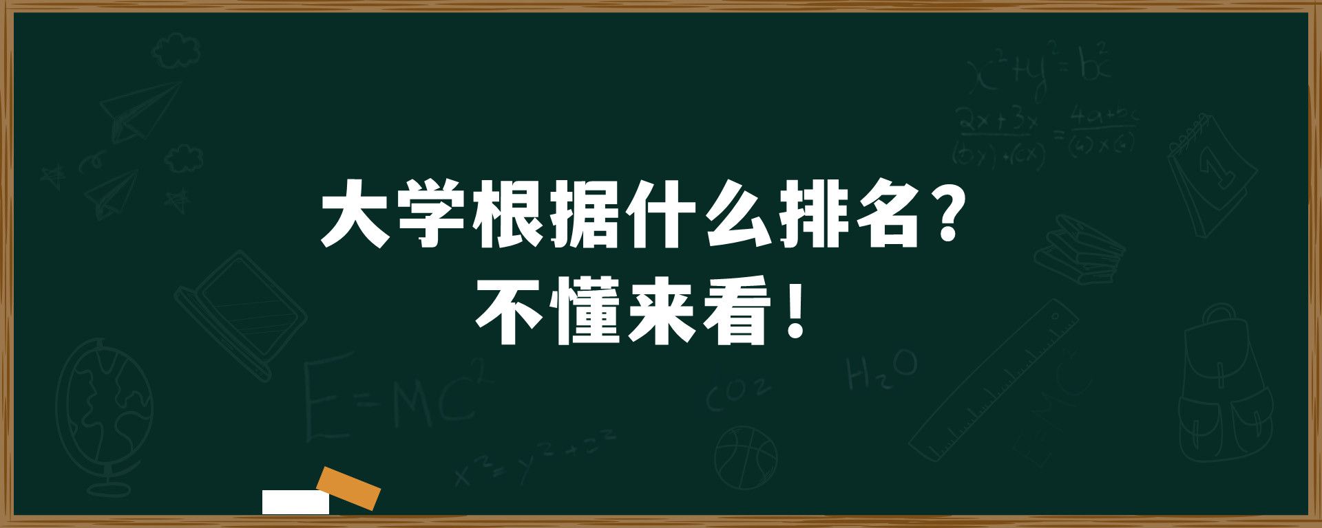 大学根据什么排名？不懂来看！