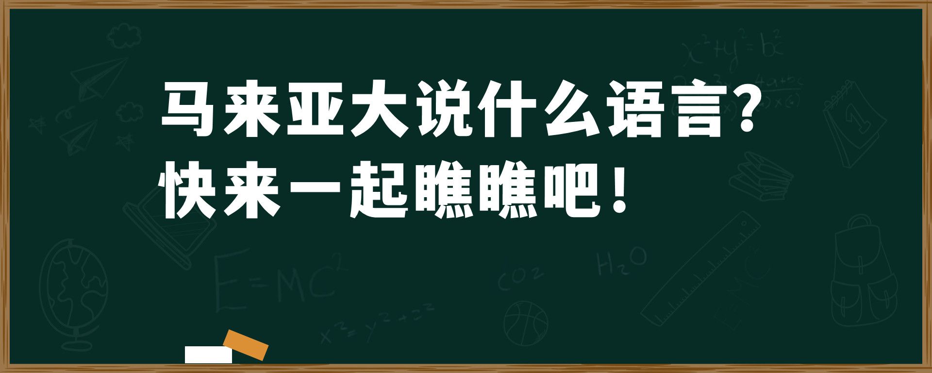 马来亚大说什么语言？快来一起瞧瞧吧！