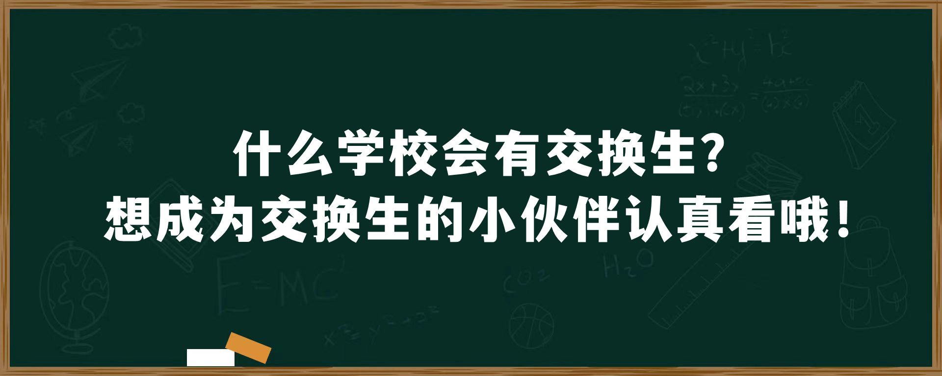 什么学校会有交换生？想成为交换生的小伙伴认真看哦！