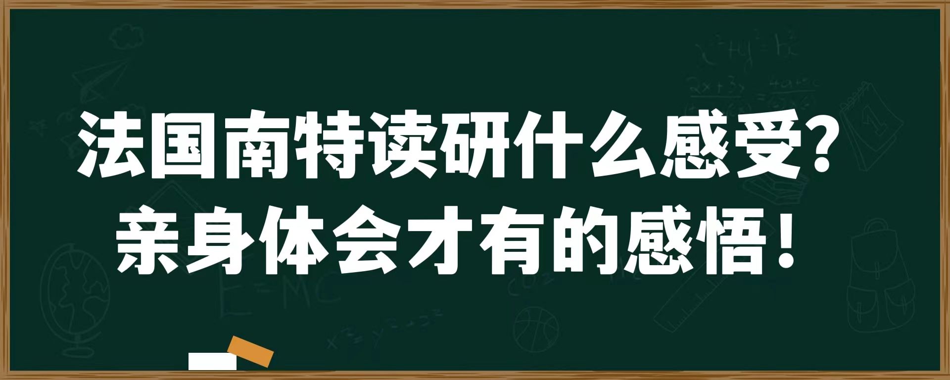 法国南特读研什么感受？亲身体会才有的感悟！