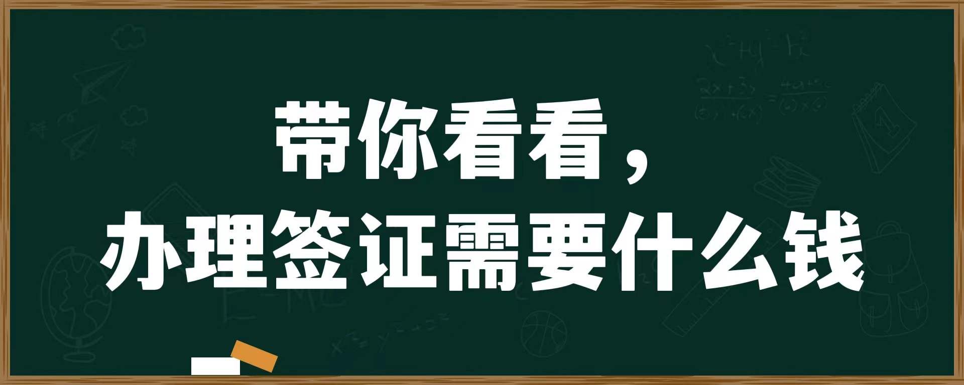 带你看看，办理签证需要什么钱