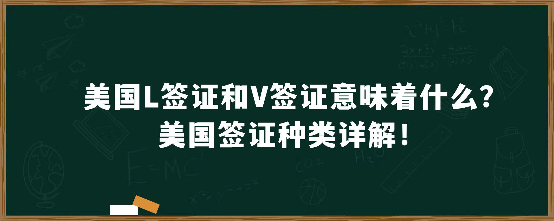 美国L签证和V签证意味着什么？美国签证种类详解！