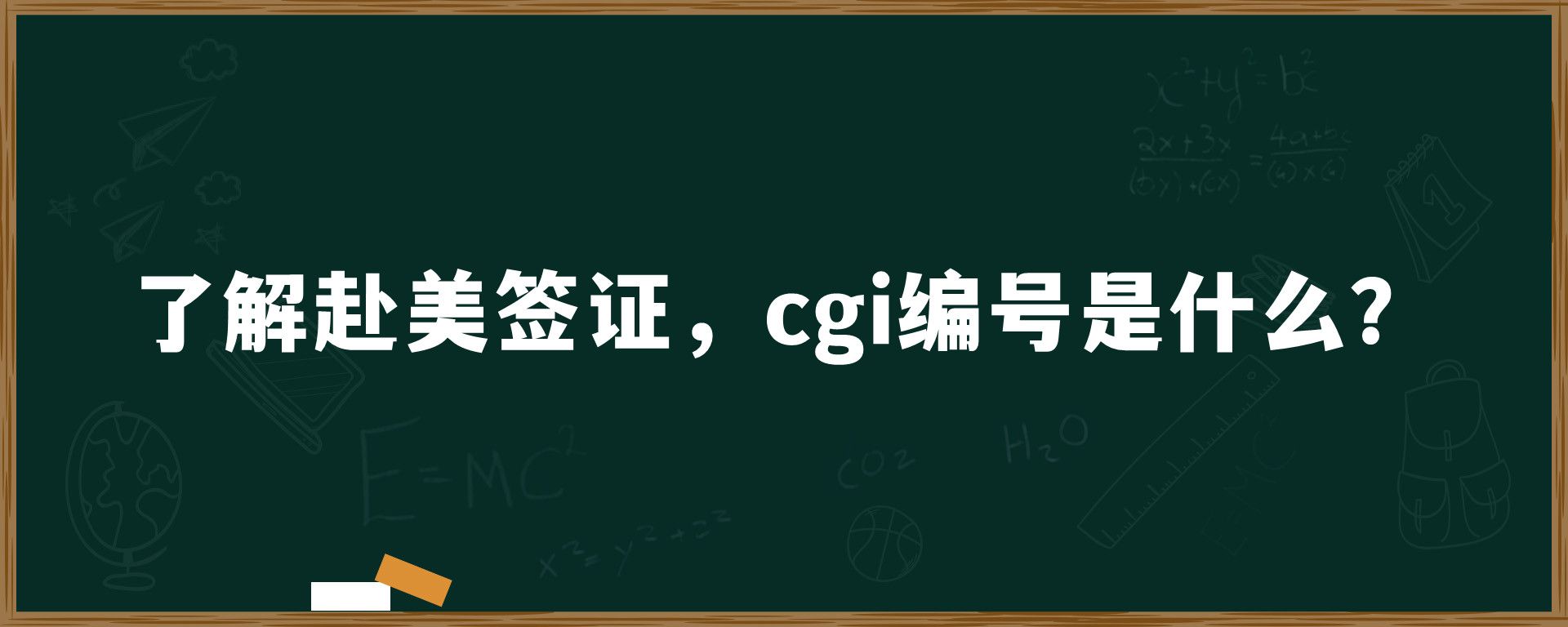 了解赴美签证，cgi编号是什么？