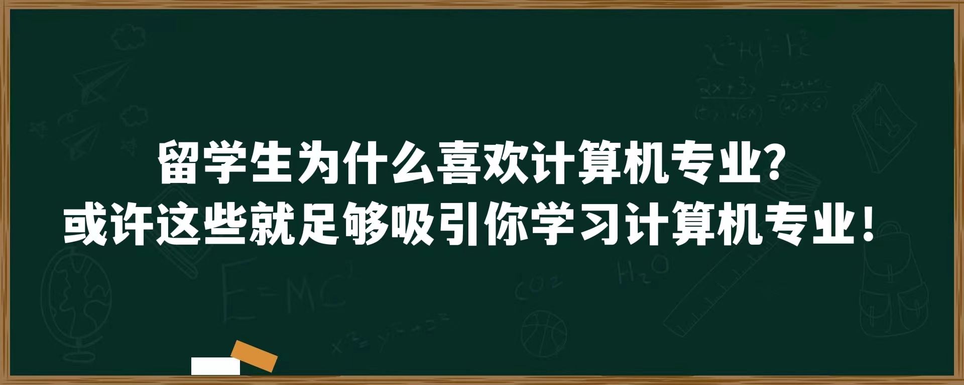 留学生为什么喜欢计算机专业？或许这些就足够吸引你学习计算机专业！