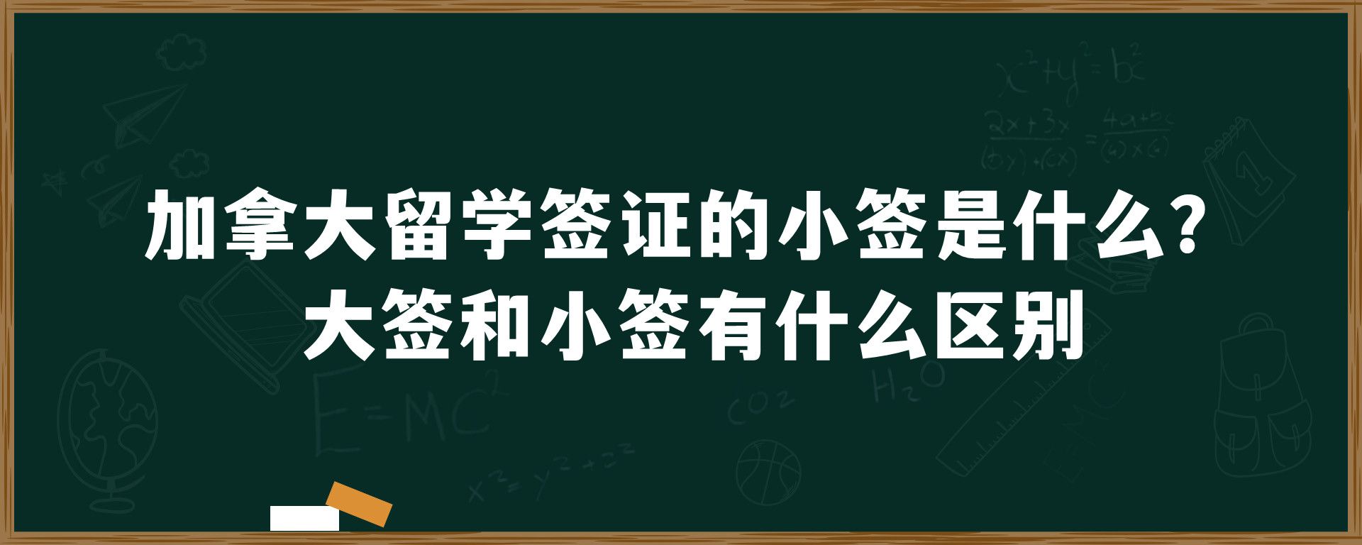 加拿大留学签证的小签是什么？大签和小签有什么区别