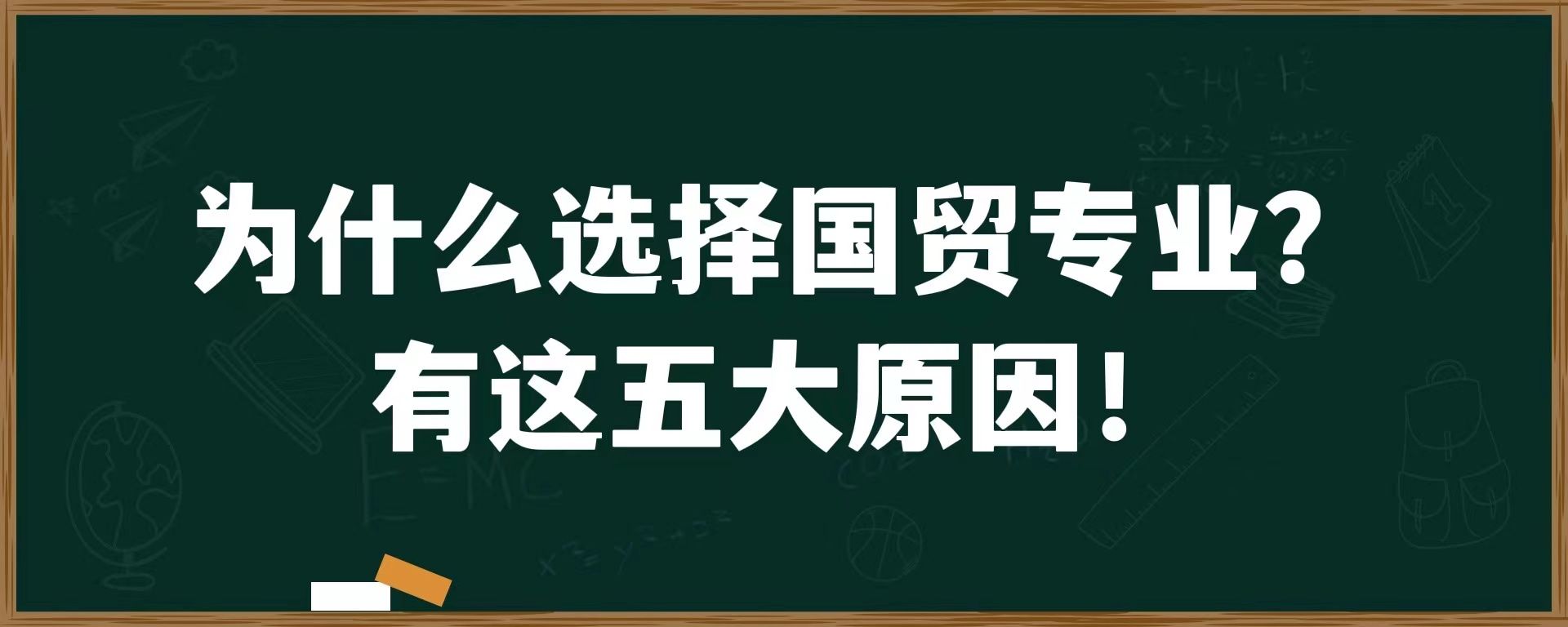 为什么选择国贸专业？有这五大原因！