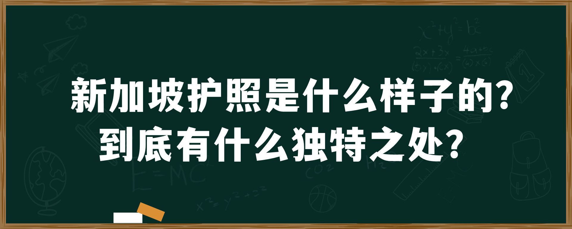 新加坡护照是什么样子的？到底有什么独特之处？