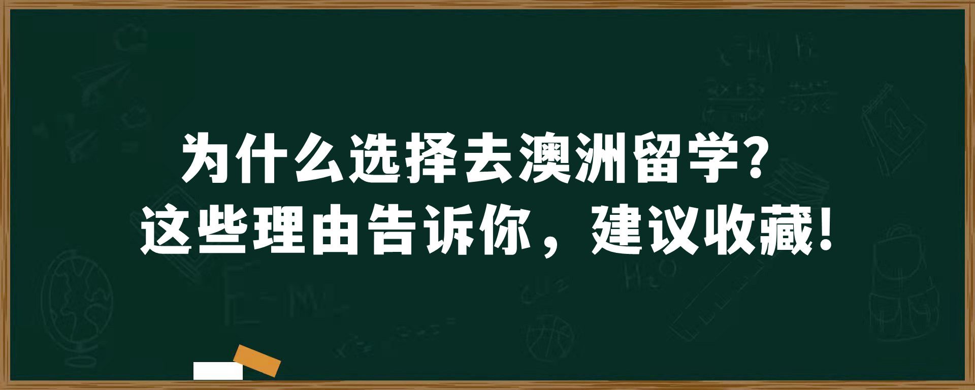 为什么选择去澳洲留学？这些理由告诉你，建议收藏！