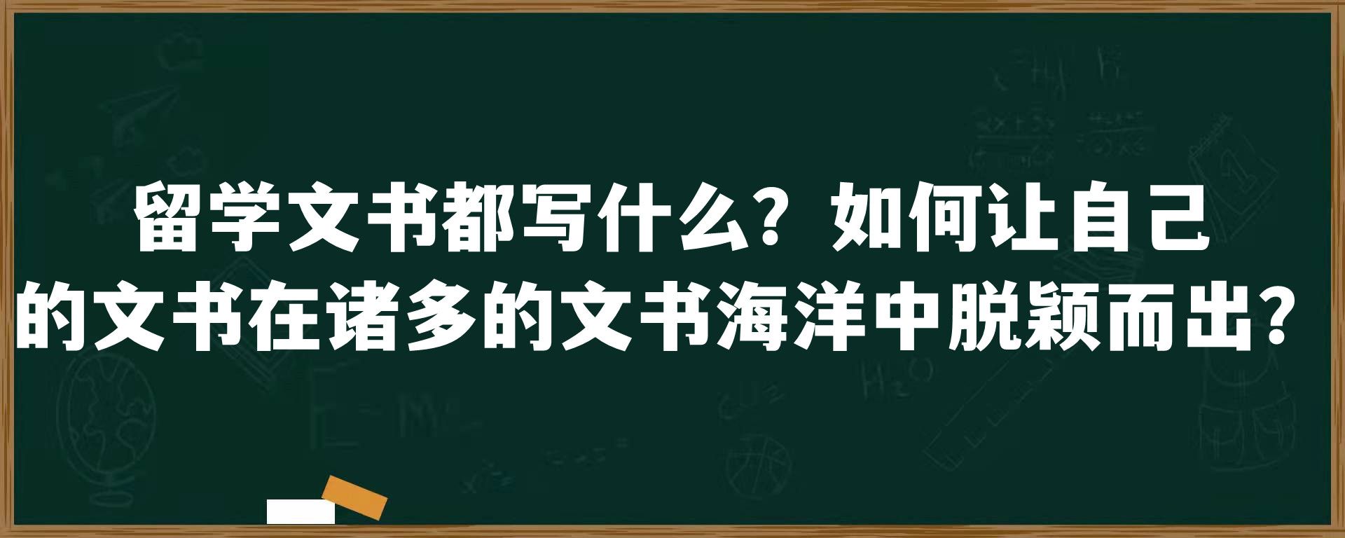 留学文书都写什么？如何让自己的文书在诸多的文书海洋中脱颖而出？