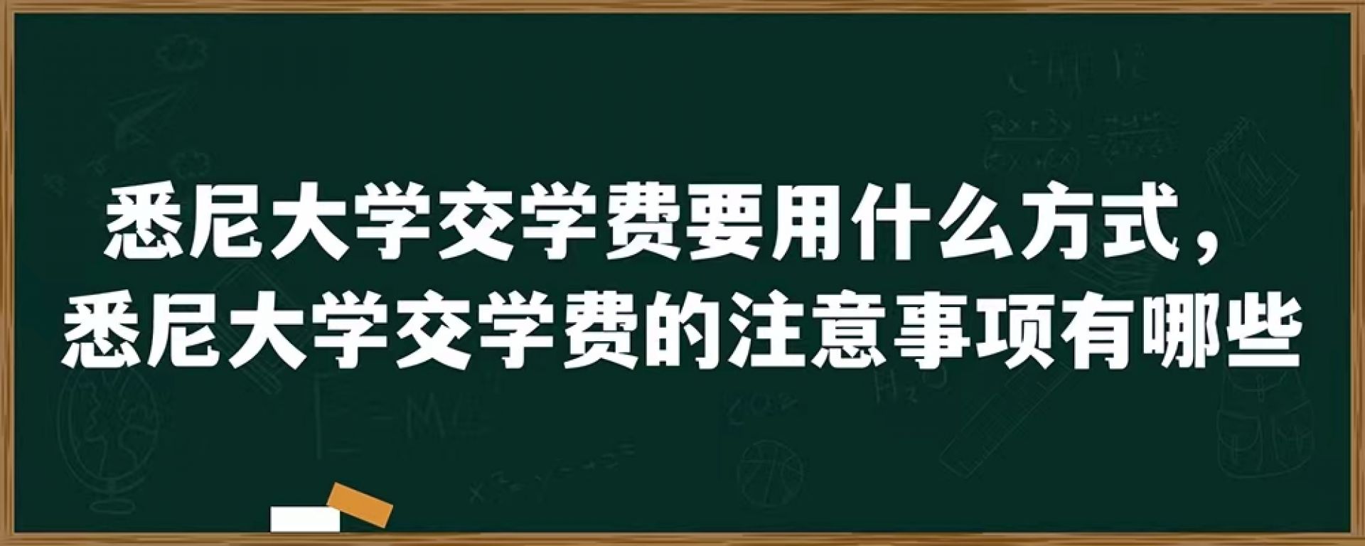 悉尼大学交学费要用什么方式，悉尼大学交学费的注意事项有哪些