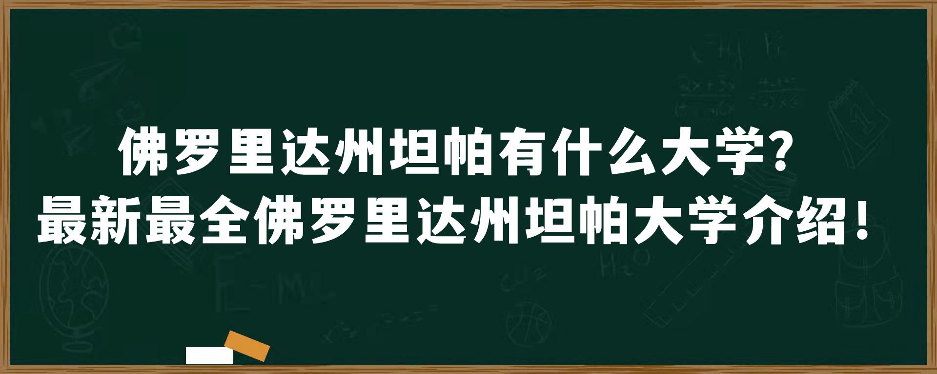 佛罗里达州坦帕有什么大学？最新最全佛罗里达州坦帕大学介绍！