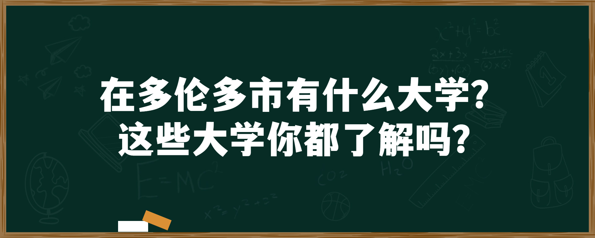 在多伦多市有什么大学？这些大学你都了解吗？