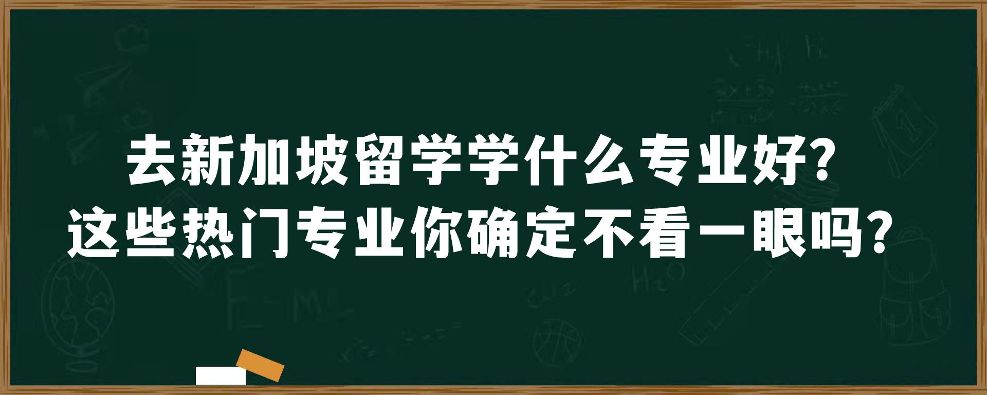 去新加坡留学学什么专业好？这些热门专业你确定不看一眼吗？