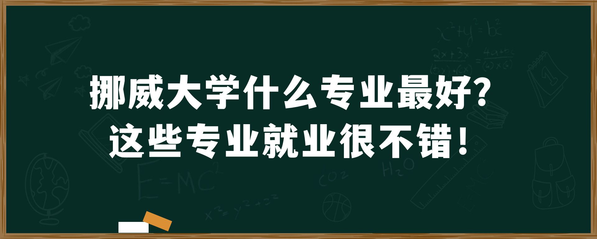 挪威大学什么专业最好？这些专业就业很不错！