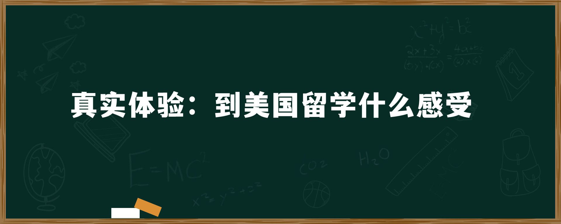 真实体验：到美国留学什么感受