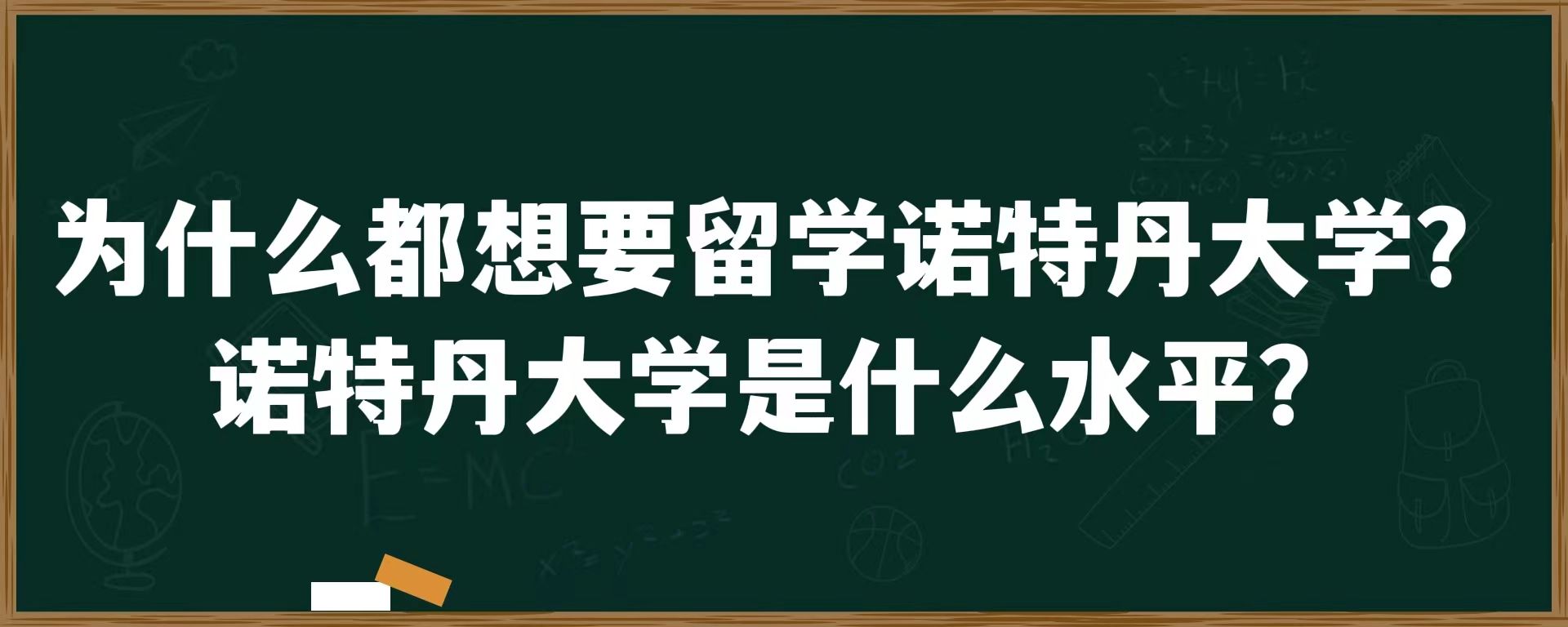 为什么都想要留学诺特丹大学？诺特丹大学是什么水平？