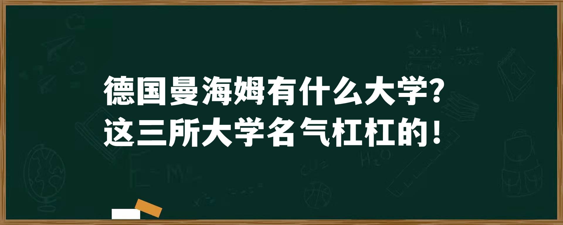 德国曼海姆有什么大学？这三所大学名气杠杠的！