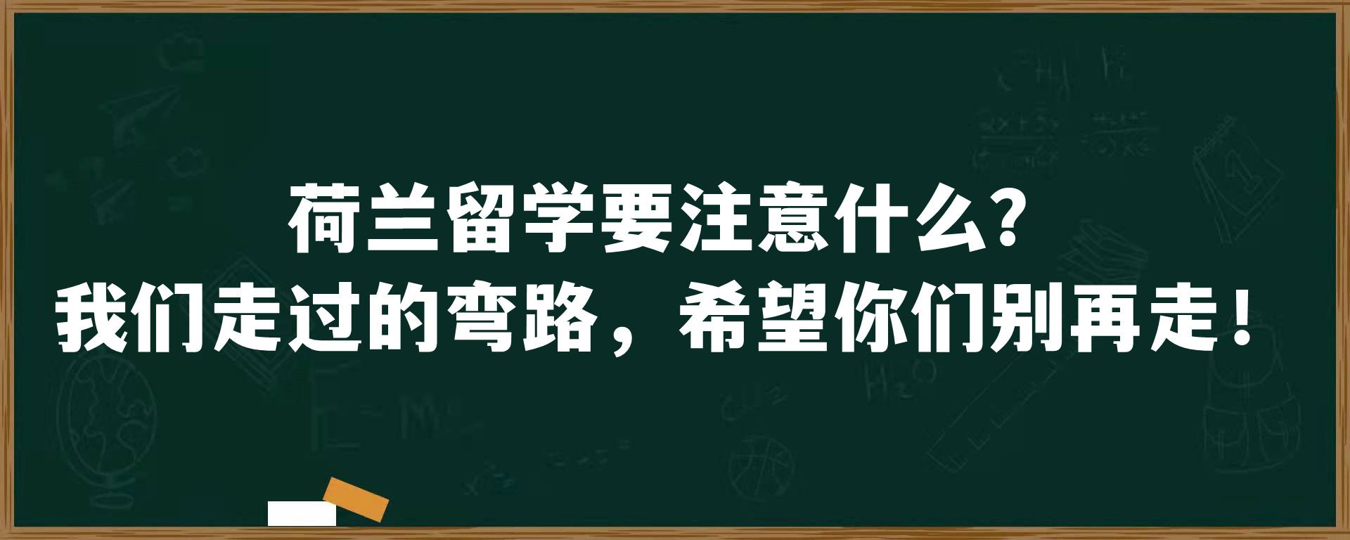 荷兰留学要注意什么？我们走过的弯路，希望你们别再走！