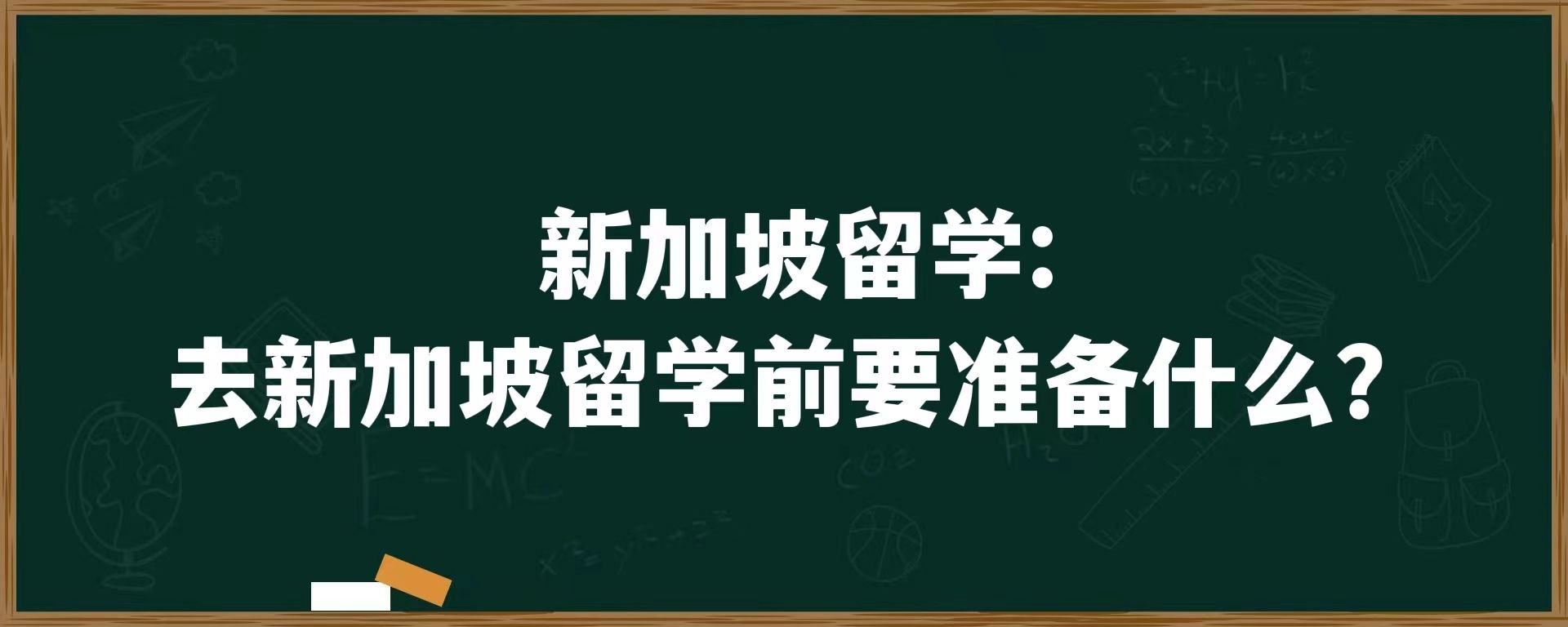 新加坡留学：去新加坡留学前要准备什么？