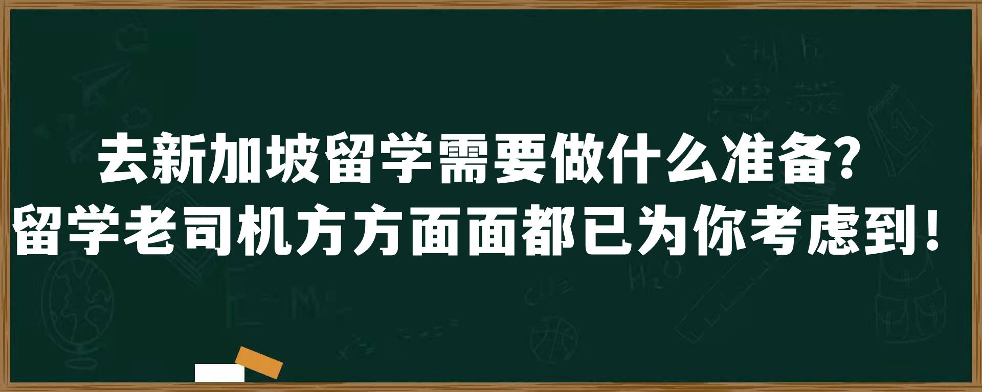 去新加坡留学需要做什么准备？留学老司机方方面面都已为你考虑到！