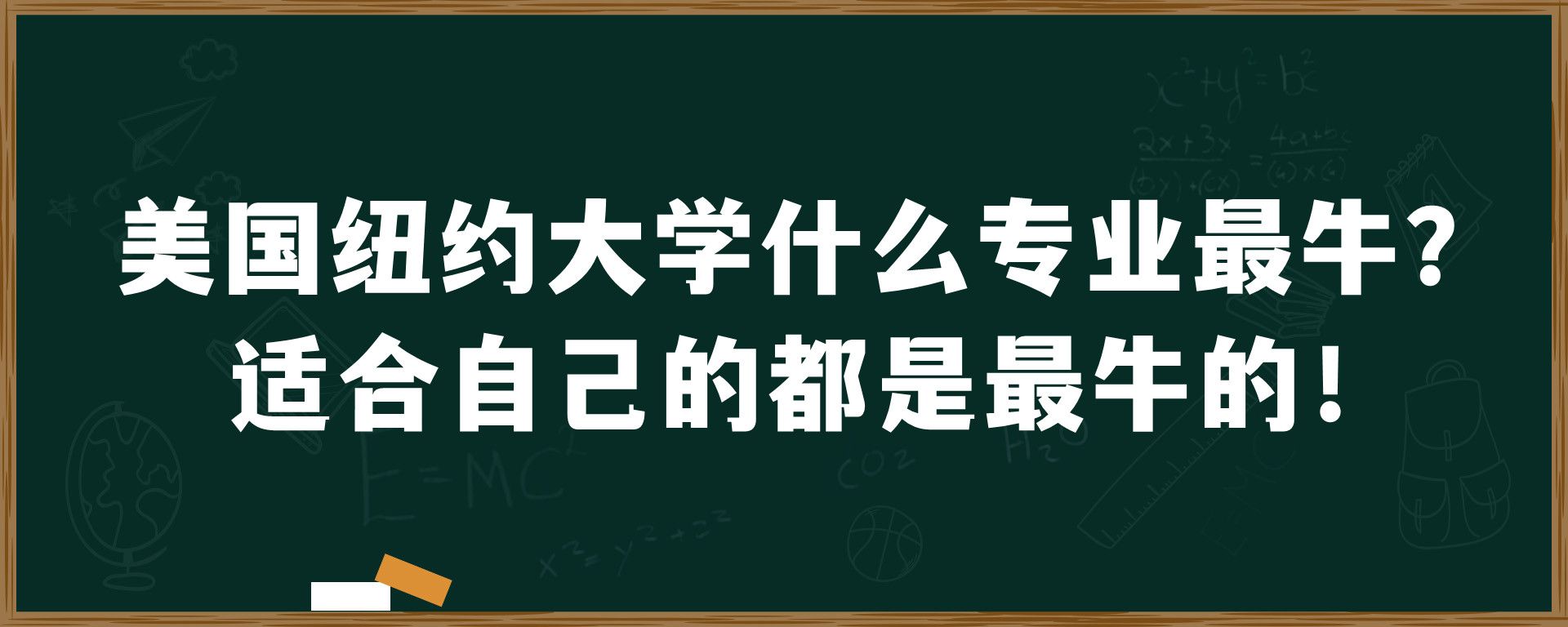 美国纽约大学什么专业最牛？适合自己的都是最牛的！