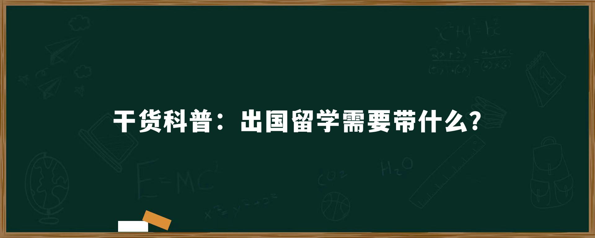 干货科普：出国留学需要带什么？