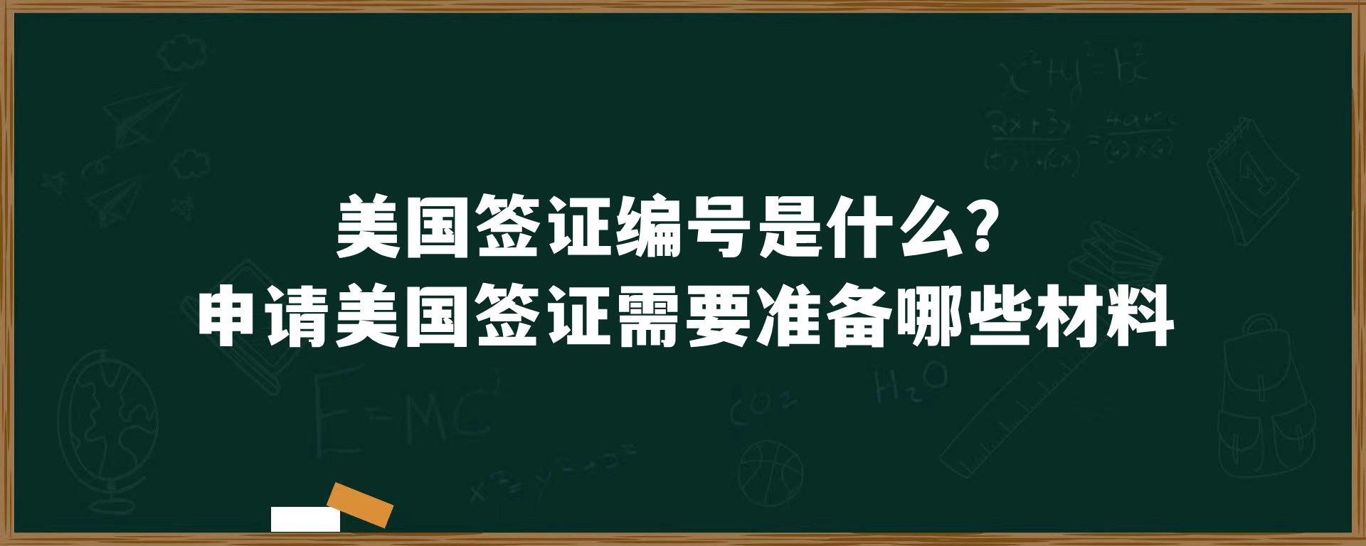 美国签证编号是什么？申请美国签证需要准备哪些材料