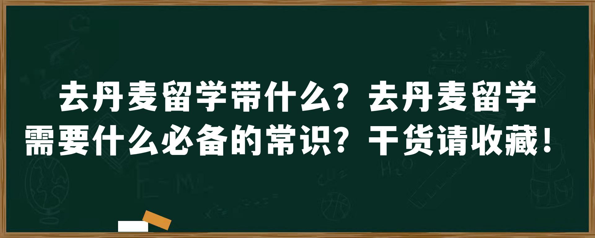 去丹麦留学带什么？去丹麦留学需要什么必备的常识？干货请收藏！