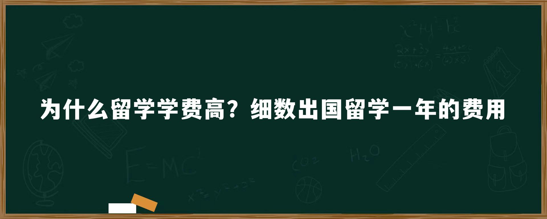 为什么留学学费高？细数出国留学一年的费用