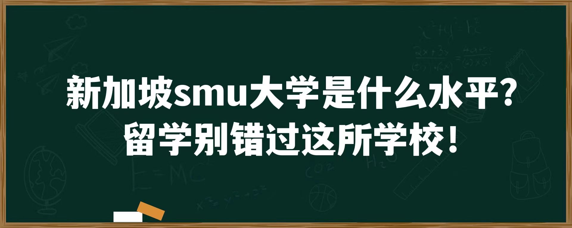 新加坡smu大学是什么水平？留学别错过这所学校！